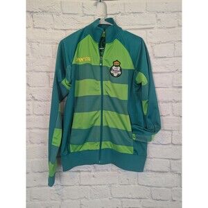 Club Santos Laguna Green Striped Football soccer‎ Full-Zip Jacket Mens Small